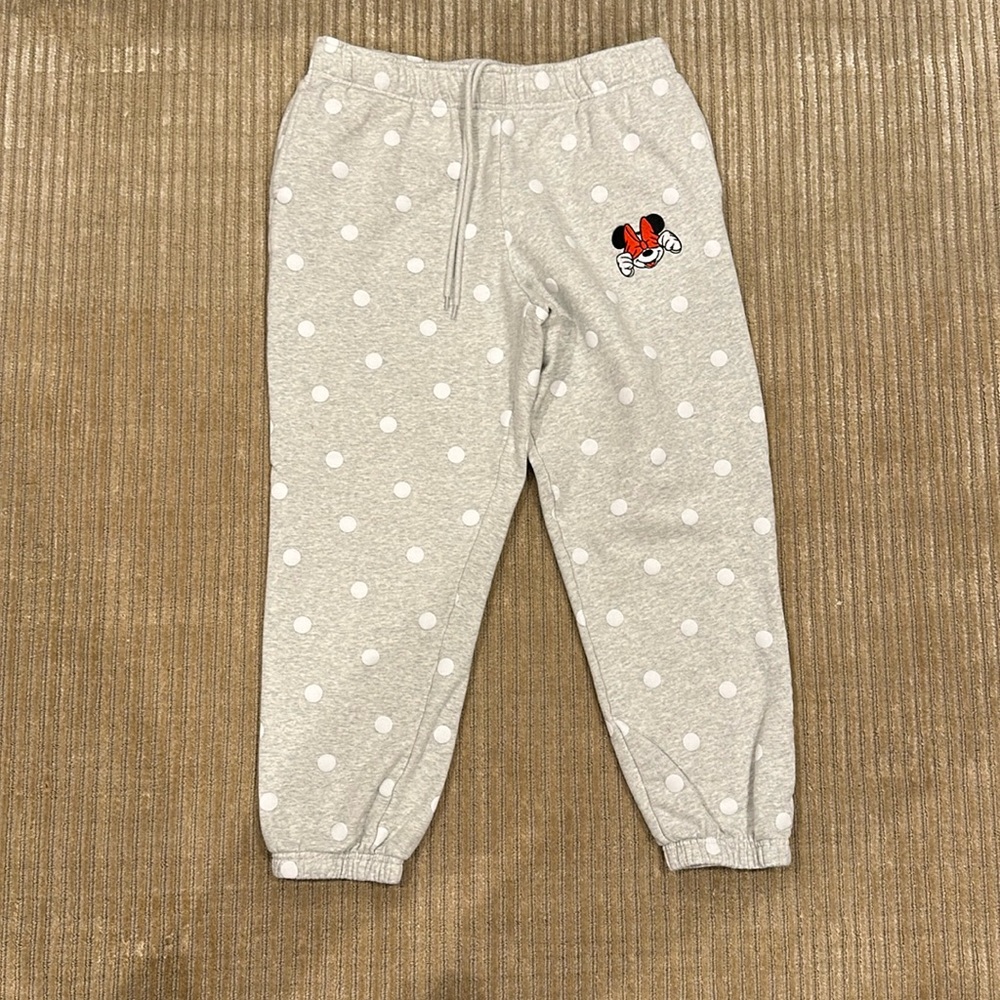 Disney Gray Polka Dot Minnie Mouse Jogger Pants